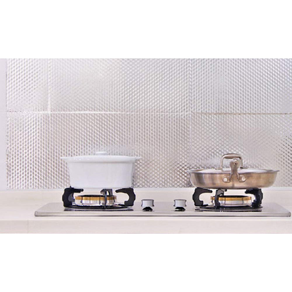 2 X Kitchen Foil Oil Proof Self Adhesive Stove Sticker Wallpaper