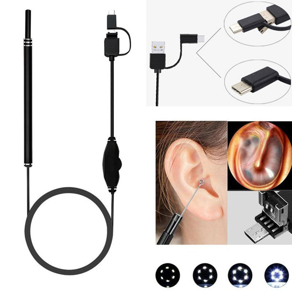3 in 1 Ear Cleaning Endoscope Ear Wax Remover Tool Ear Wax Cleaning Endoscope