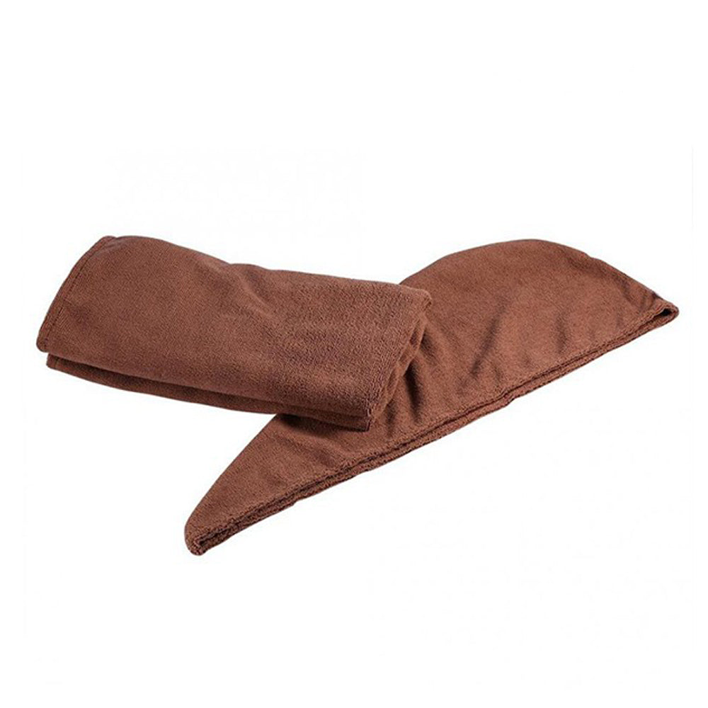 Women Bath Wrap for Shower with Hair Wrap Warm Loungewear Spa Wrap Blue and Coffee