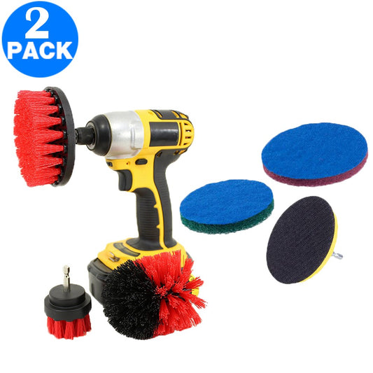 Set of 3PCS Universal Drill Power Brushes and Sponge Red