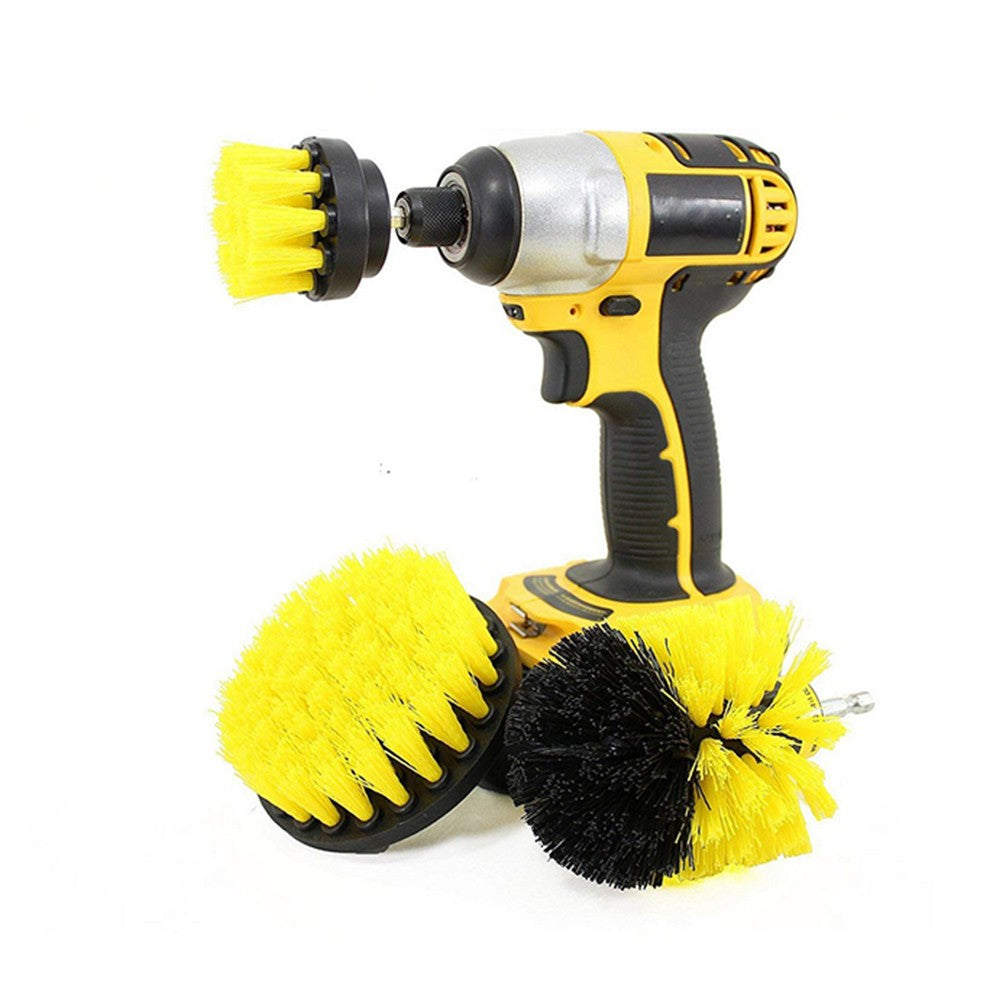 Set of 3PCS Universal Drill Power Brushes and Sponge Yellow