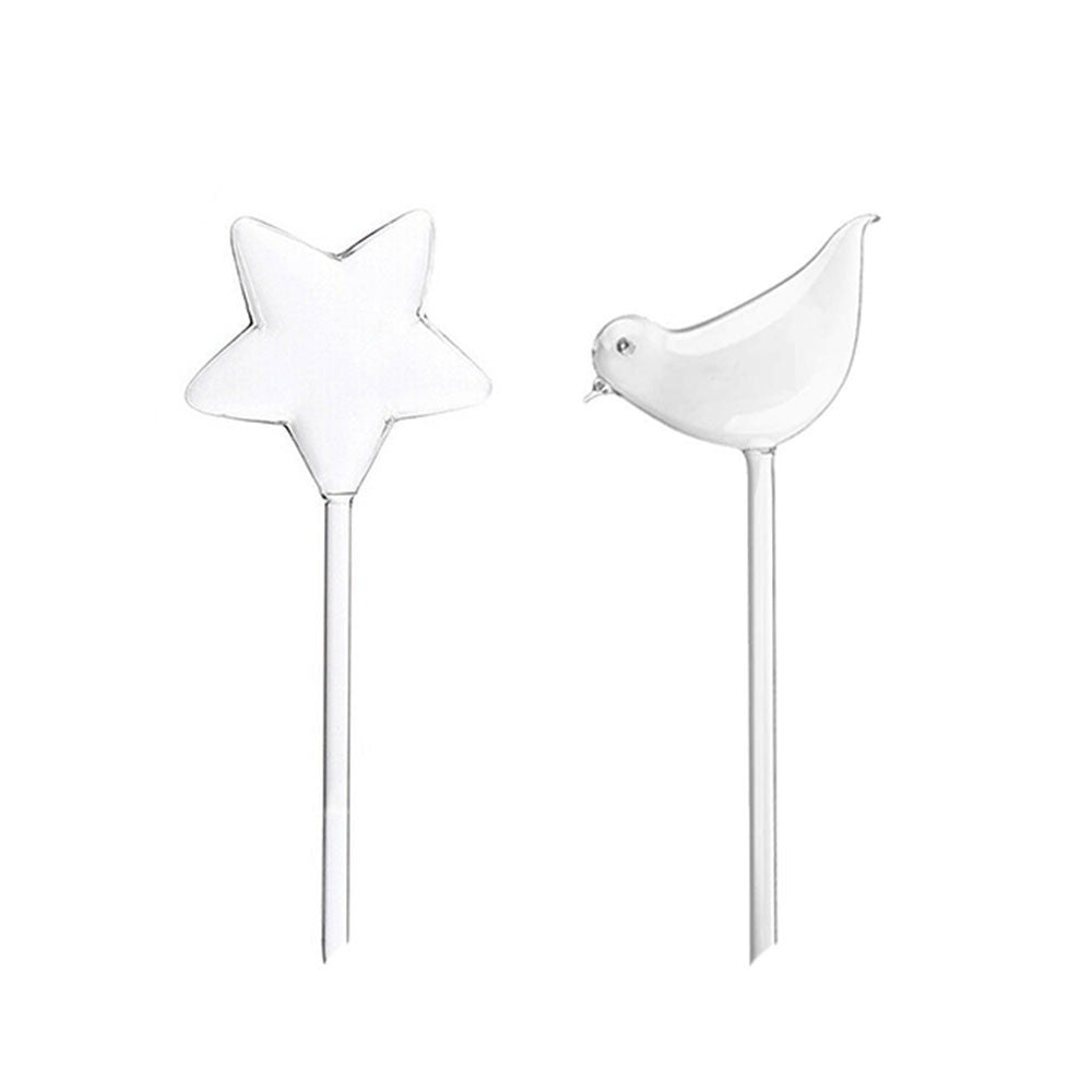 2 X Different Style Water Releasing Bird or Star Shaped Stakes