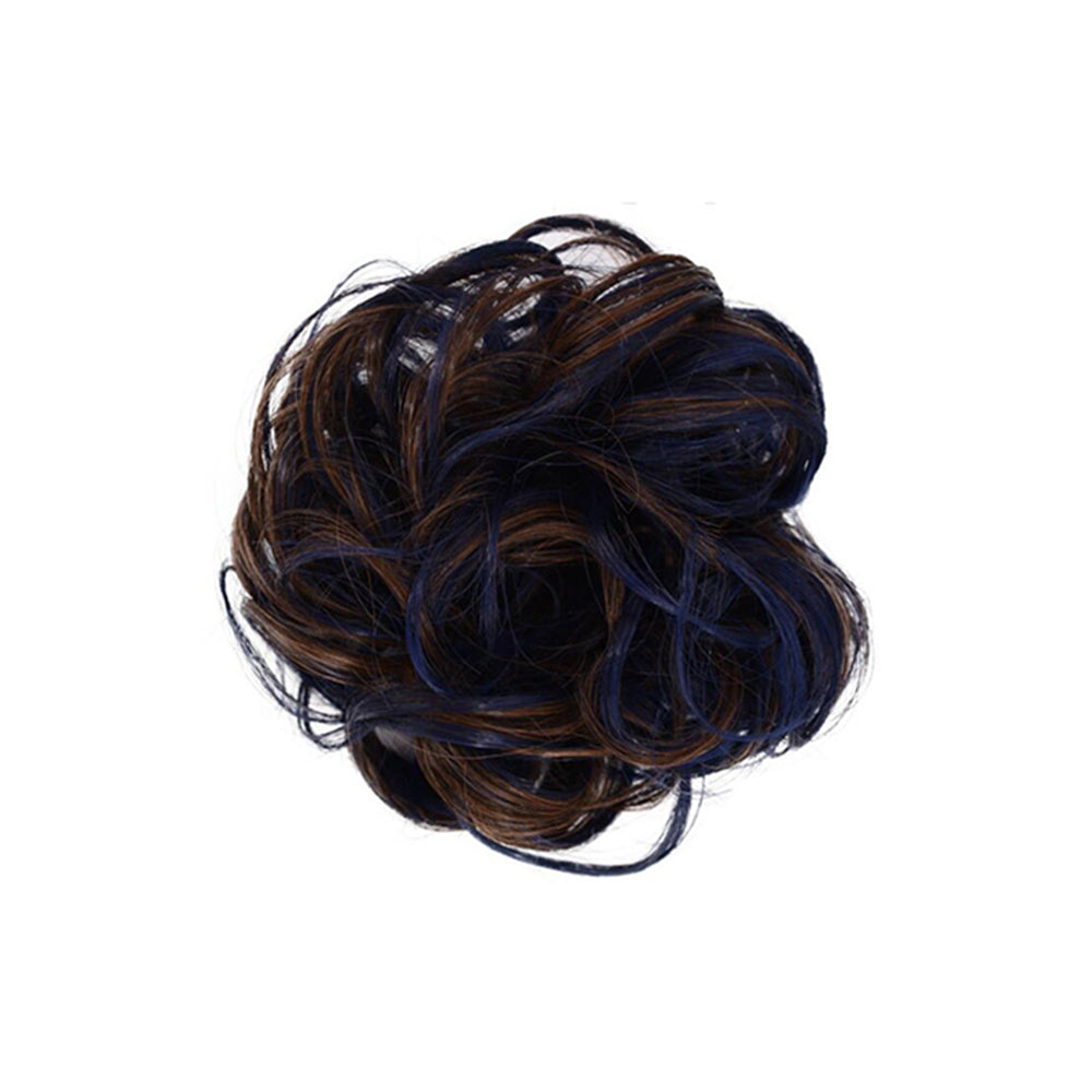Messy Bun Scrunchie Hair Care Extension-Blue