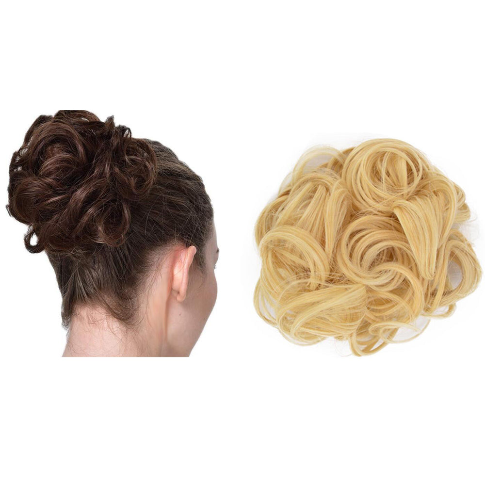 Messy Bun Scrunchie Hair Care Extension-light Blonde