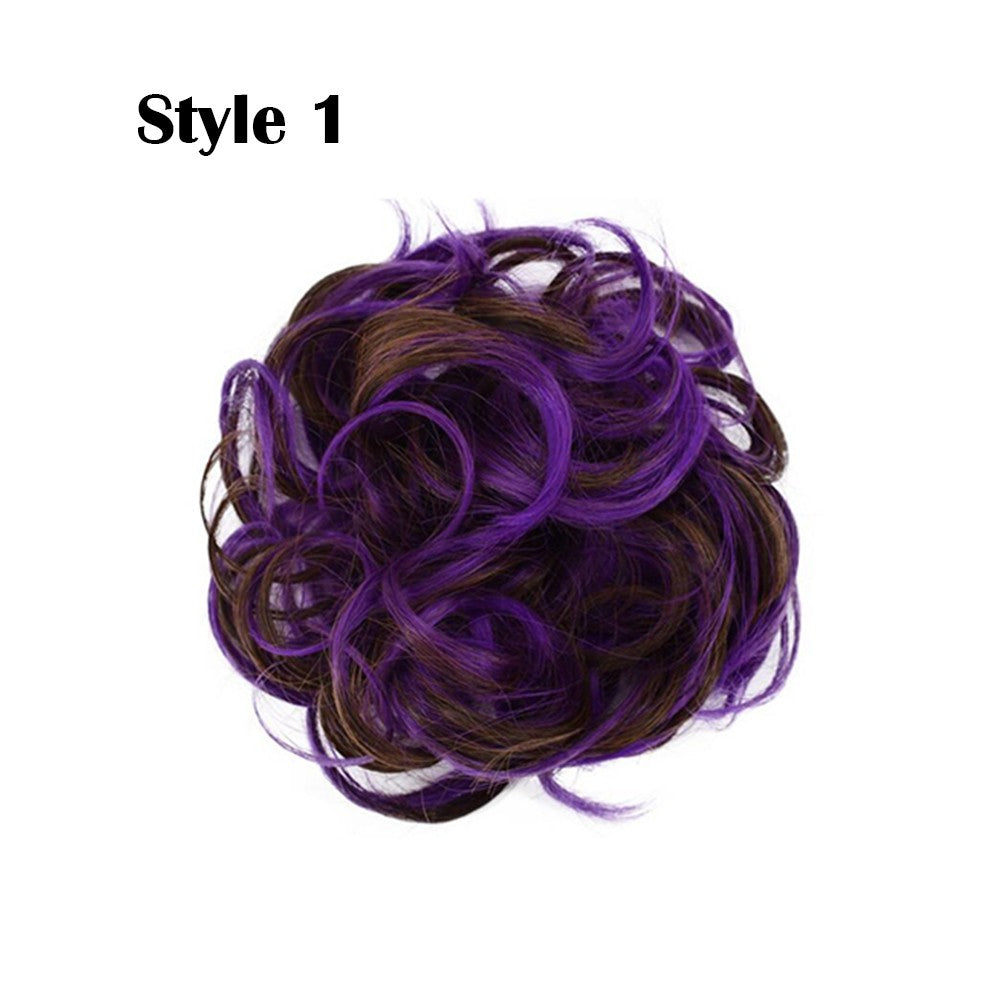 Messy Bun Scrunchie Hair Extension Style 1 and Style 2