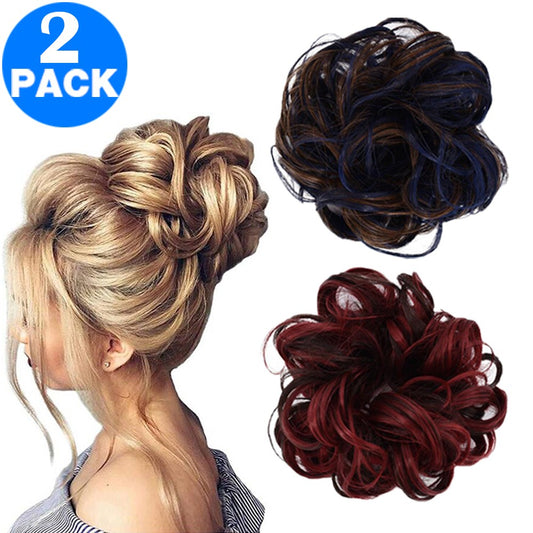 Messy Bun Scrunchie Hair Extension Style 2 and Style 3