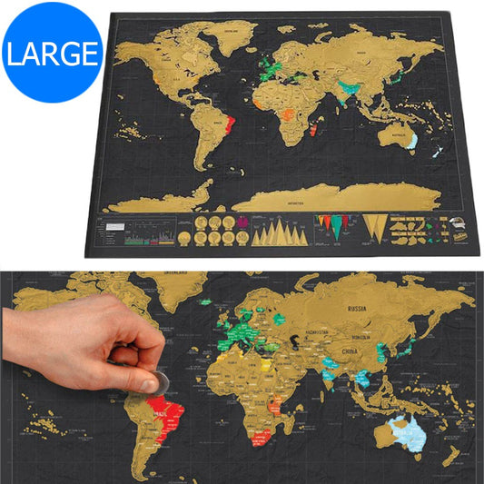 Travel Scratch Off Visited Countries Map Large