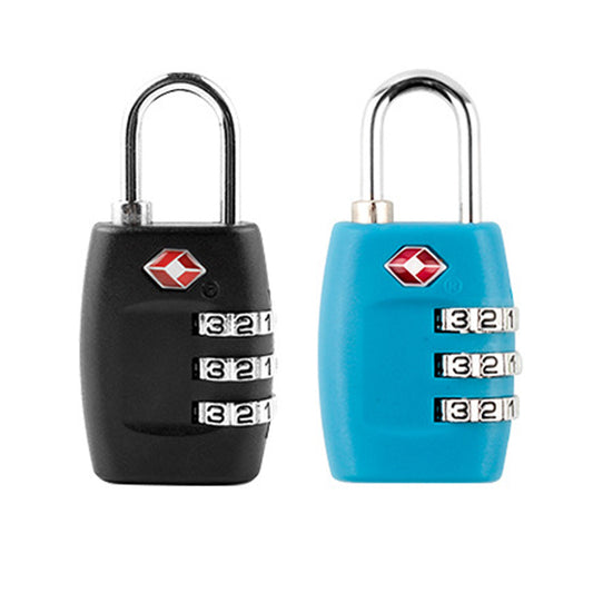 2 X Travel Lock TSA Luggage Locks Travel Padlock Luggage Padlock Black Blue