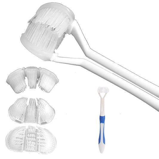 Adult 3 Sided Toothbrush Health-Blue