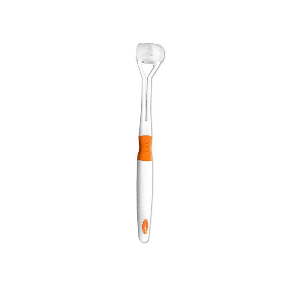 Kids 3 Sided Toothbrush Health-Orange