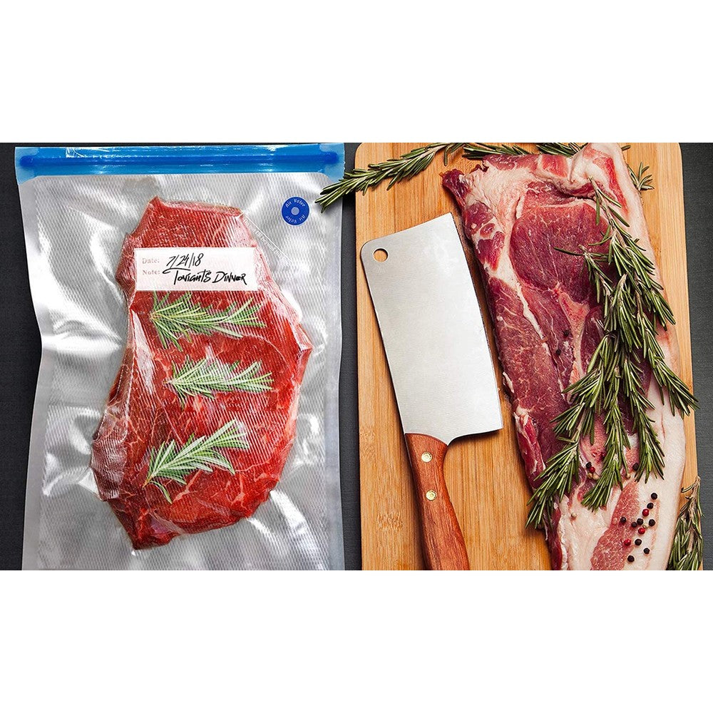 10PCS 16x20CM Reusable Food Vacuum Sealer Bag with One Manual Pump