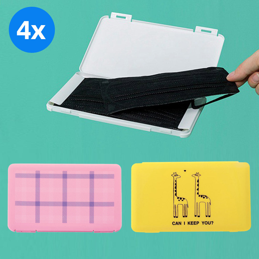 4 X Face Mask Storage Box Face Cover Case