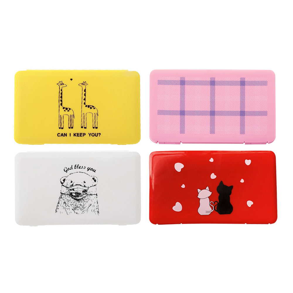 4 X Face Mask Storage Box Face Cover Case