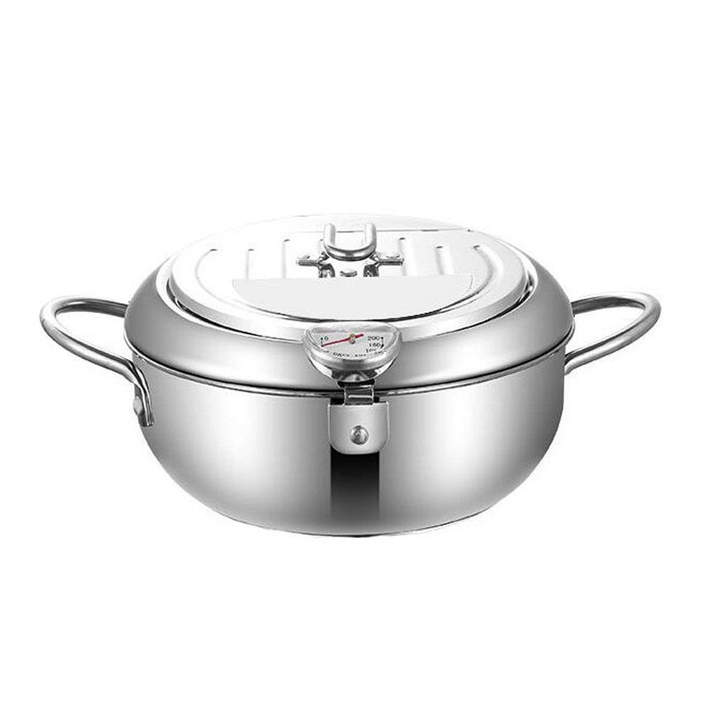 Stainless Steel Deep Fryer Pot with Temperature Control Kitchen Tools Kitchenware