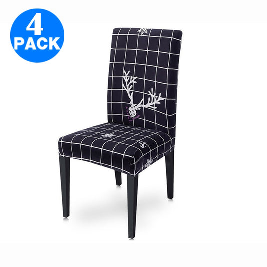 4Pcs Christmas Chair Cover Elastic Chair Slipcovers