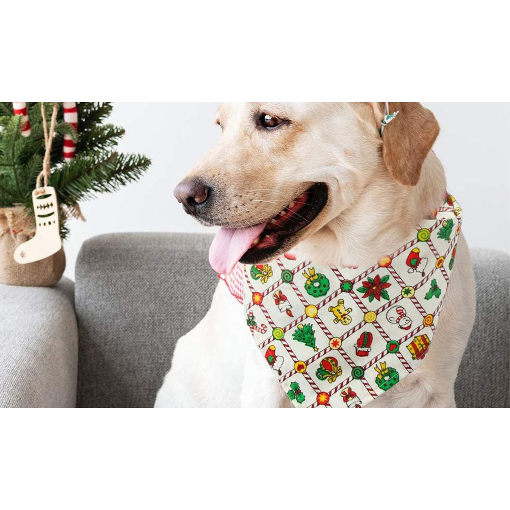 2 X Christmas Xmas Pet Bandana Style 3 Style 4