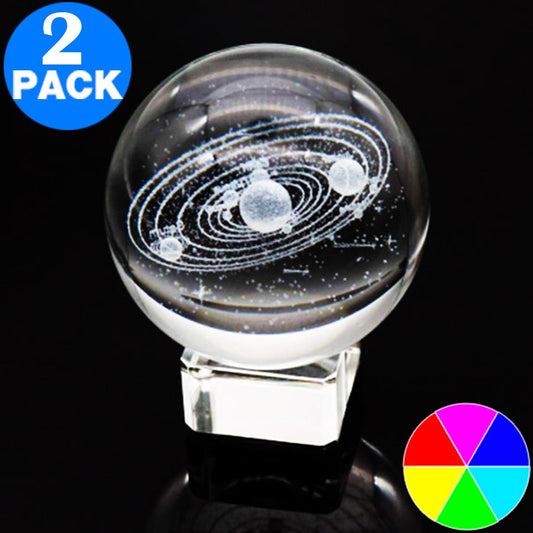 2 X 3D Transparent Ball incl. Stand Christmas Gift Idea