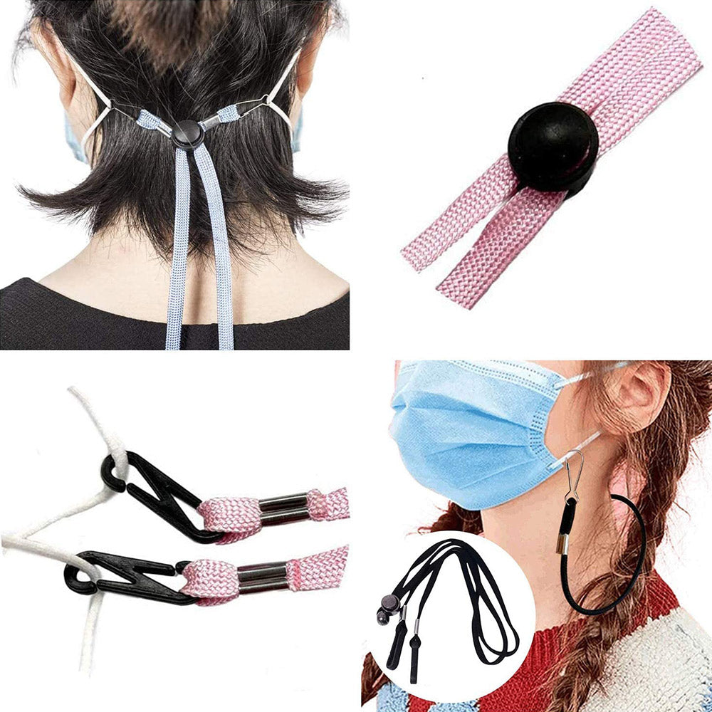 10PCS Adjustable Lanyards 5 Colours Hanging Neck Rope for Face Mask