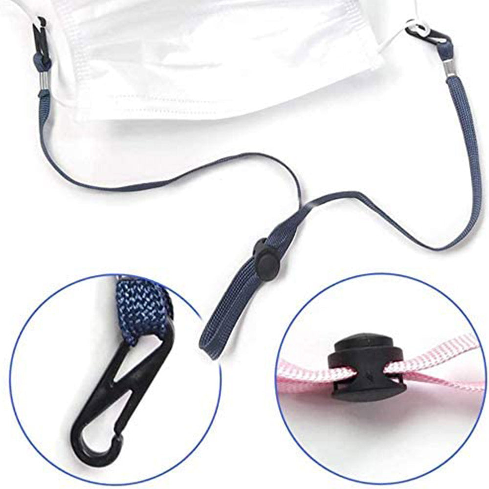 10PCS Adjustable Lanyards 5 Colours Hanging Neck Rope for Face Mask