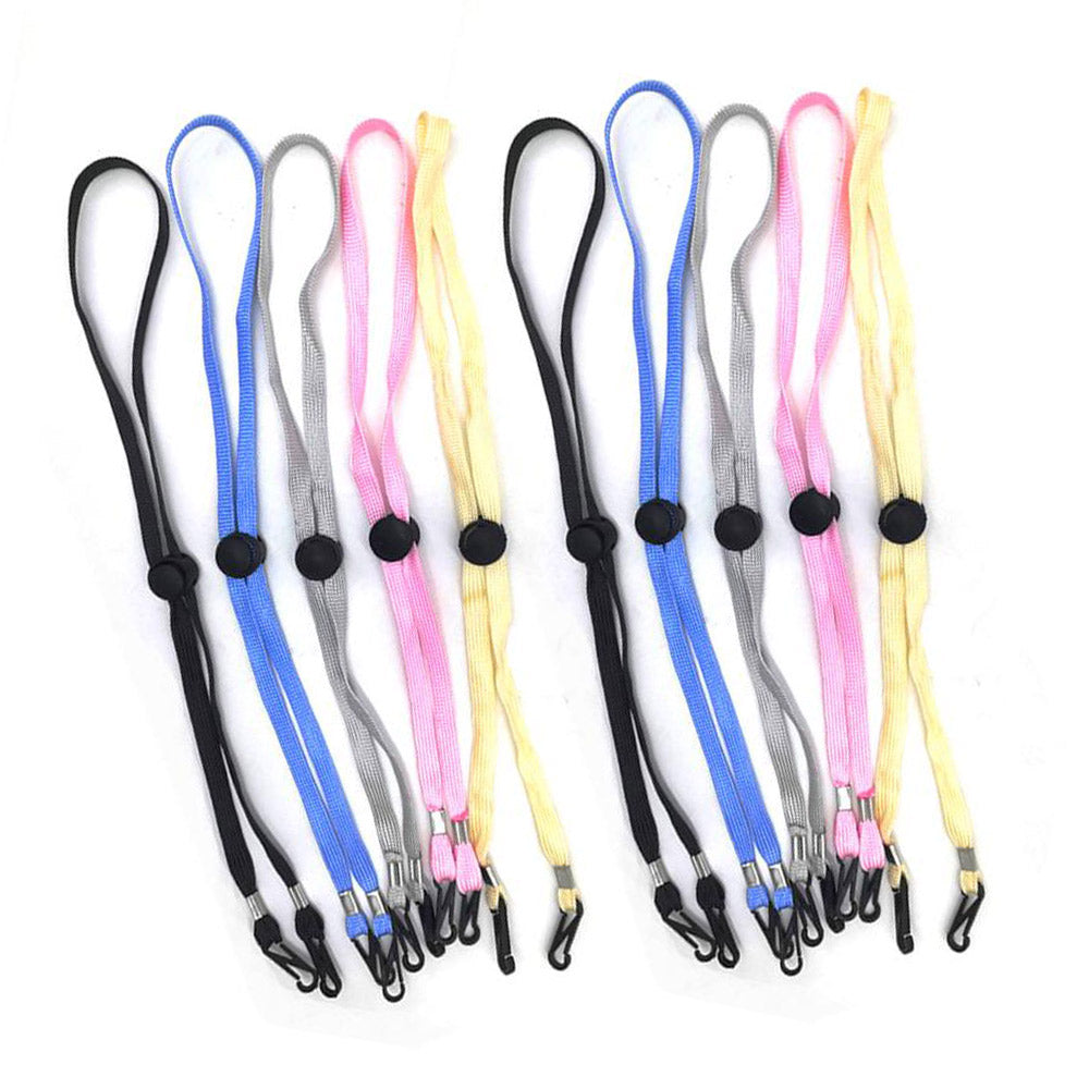 10PCS Adjustable Lanyards 5 Colours Hanging Neck Rope for Face Mask
