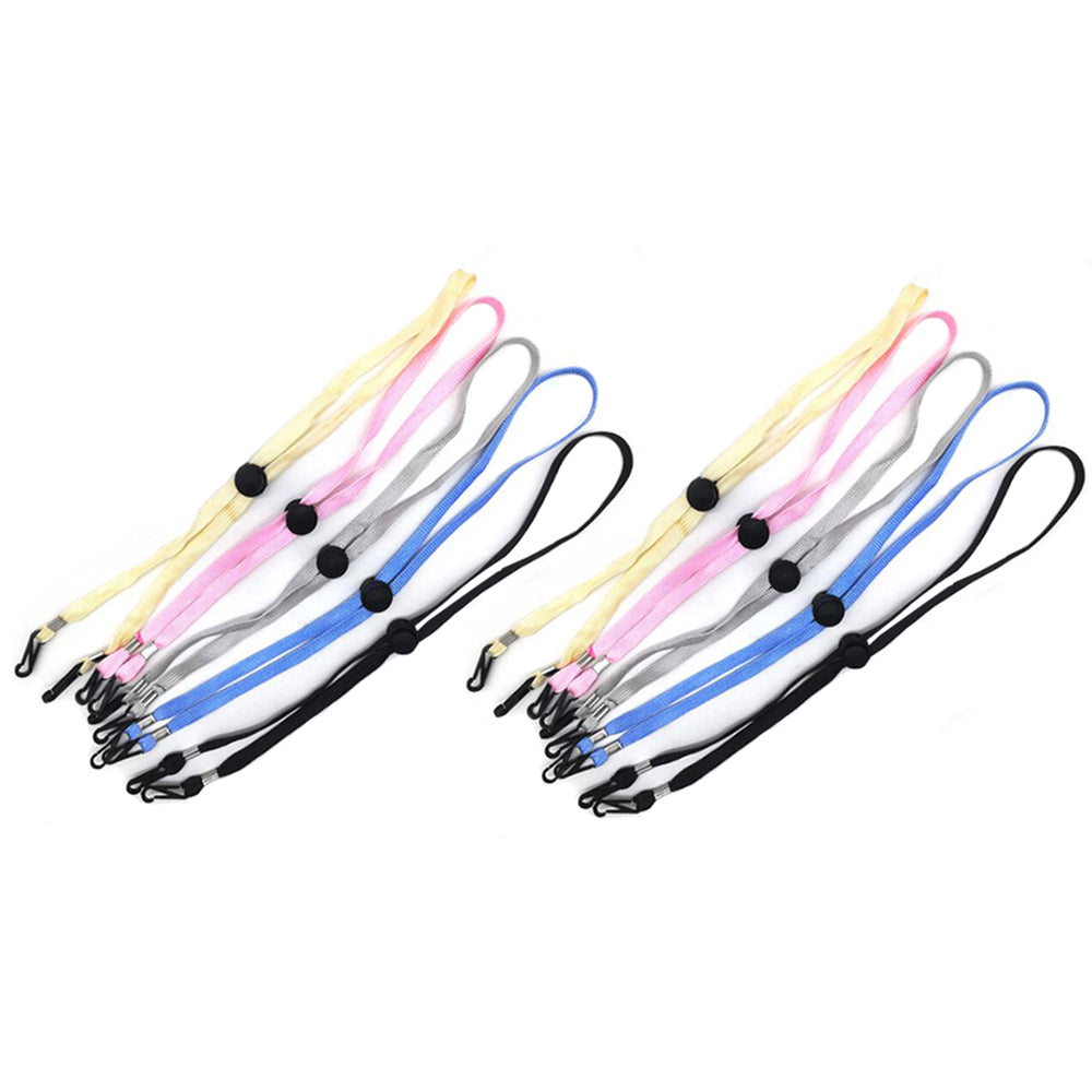 10PCS Adjustable Lanyards 5 Colours Hanging Neck Rope for Face Mask