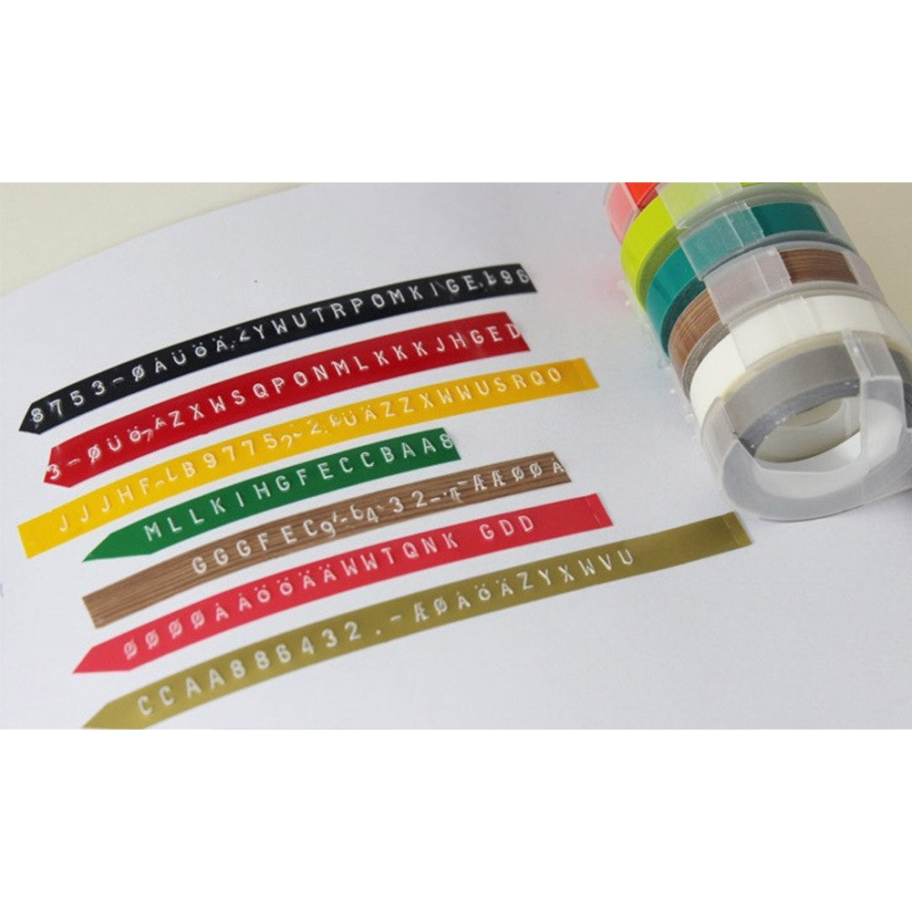 Manual Embossing Label Maker Printer with 2 Rolls Tapes