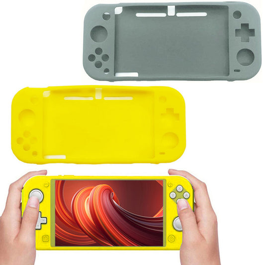 2X Grey Yellow Silicone Protective Case Compatible with Nintendo Switch Lite