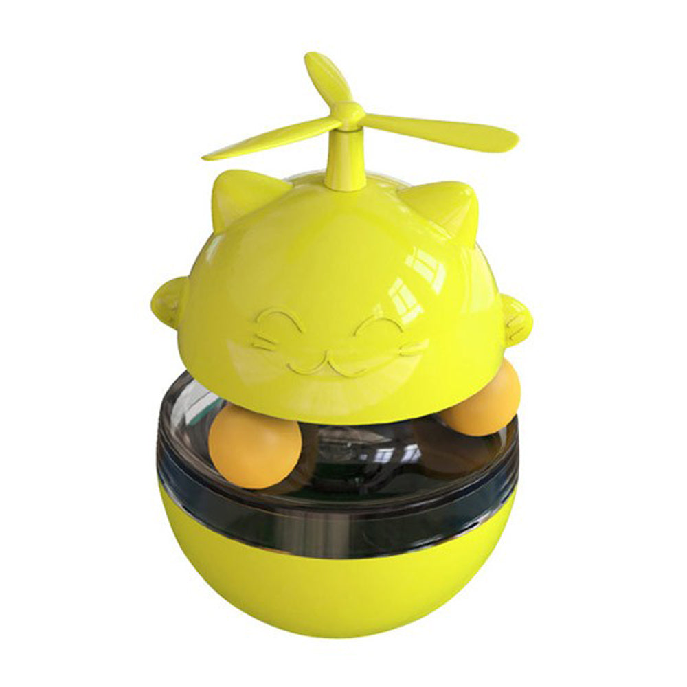 2 X 3 In 1 Cat Tumbler Slow Food Dispenser Toy Blue Yellow