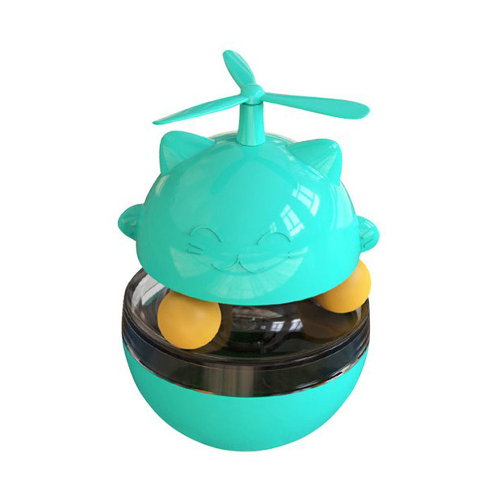 2 X 3 In 1 Cat Tumbler Slow Food Dispenser Toy Blue Green