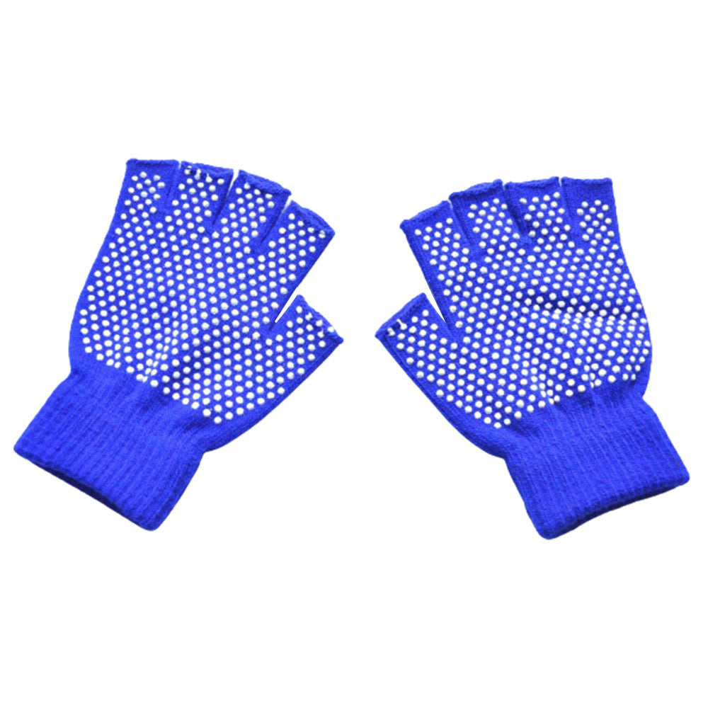 Two Pairs of Unisex Yoga Pilates Finger Exercise Grip Gloves-Blue and Purple