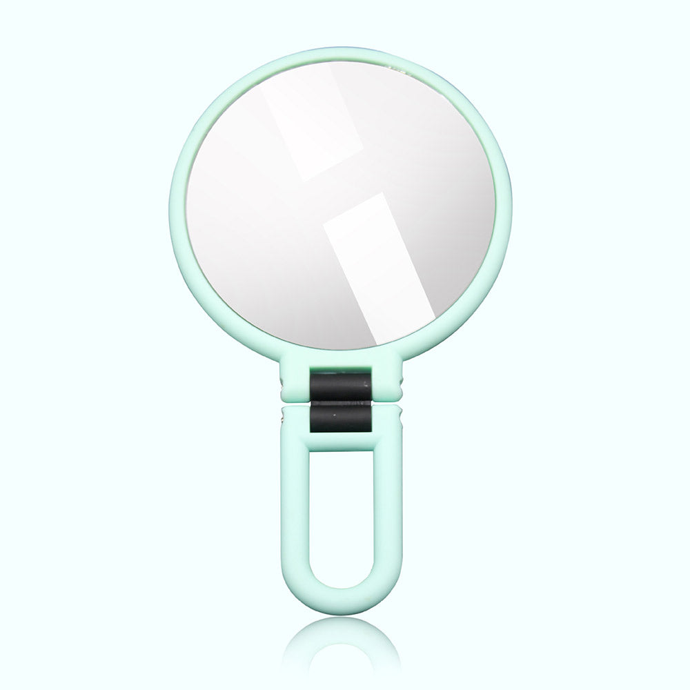 Makeup Double-Sided 5x 1x Magnifying Handheld Mirror - Green