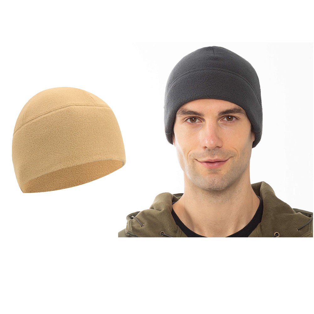 2pcs Outdoor Polar Fleece Snow Helmet Liners-Navy and Khaki