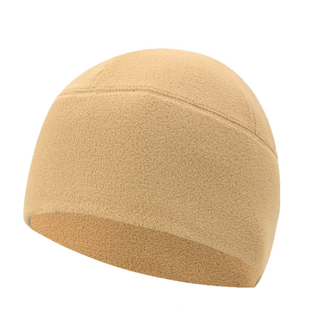 2pcs Outdoor Polar Fleece Snow Helmet Liners-Khaki and Black