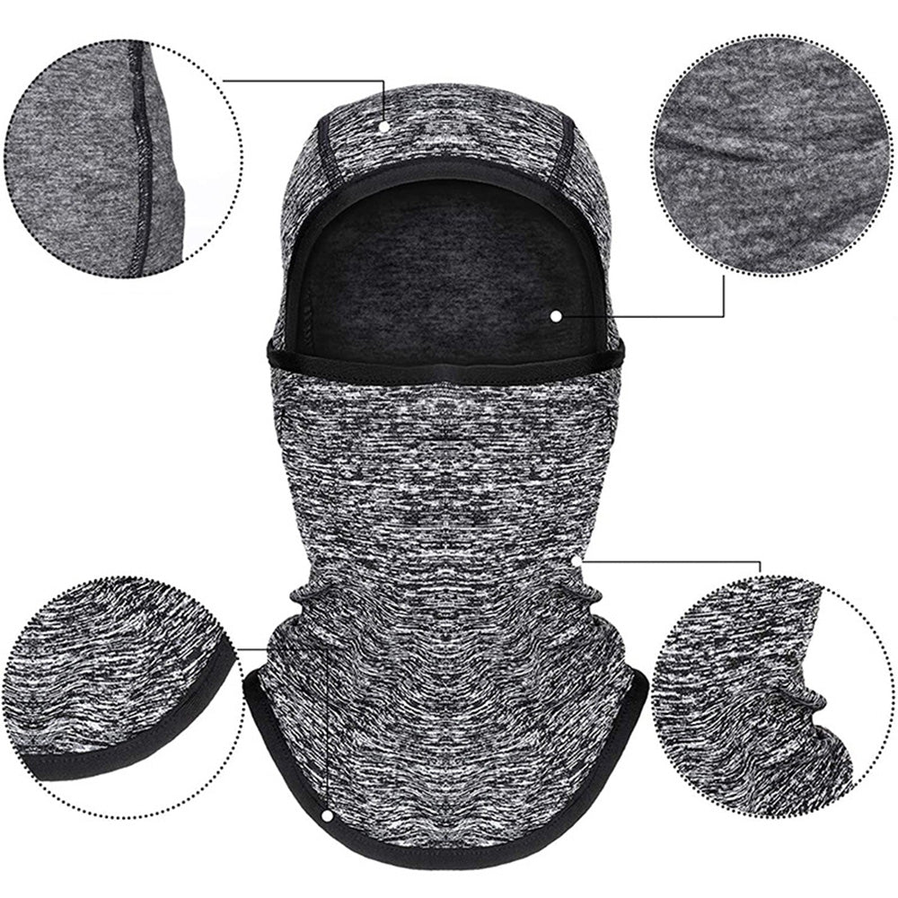 Outdoor Kids Ski Hat with Face Mask-Light grey