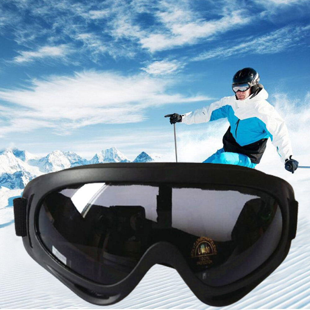 One Pair of Outdoor  Anti Fog Snow Goggles-Grey