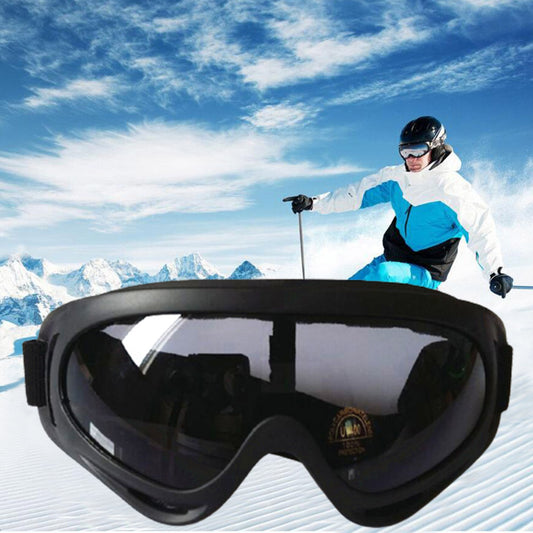 One Pair of Outdoor  Anti Fog Snow Goggles-Grey