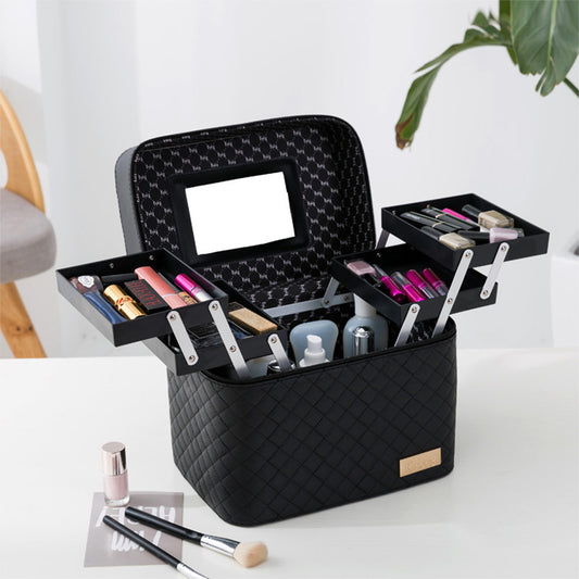 PU Leather Makeup Case-Black