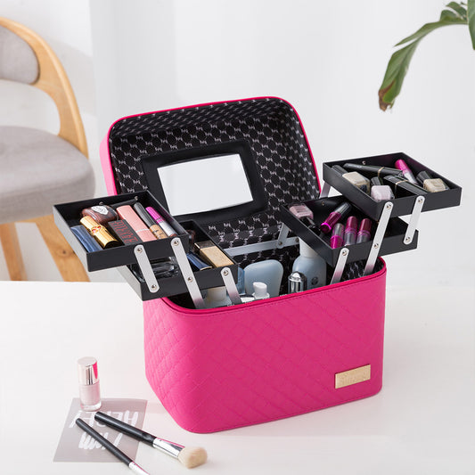 PU Leather Makeup Case-Rose