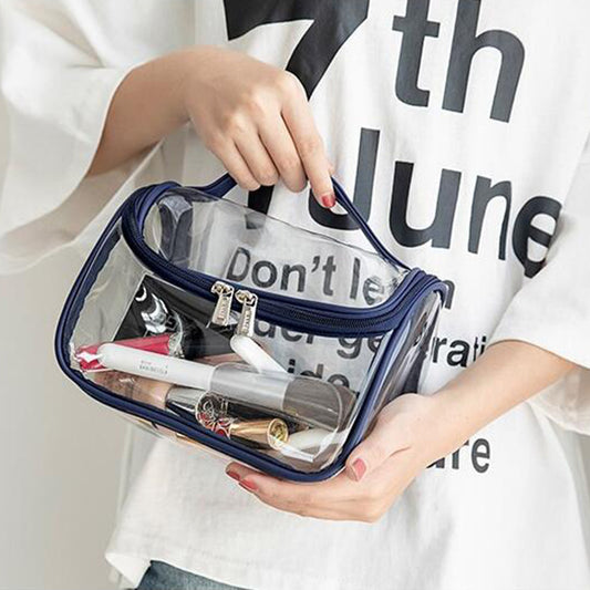 Makeup Clear Cosmetic Bag-Dark blue
