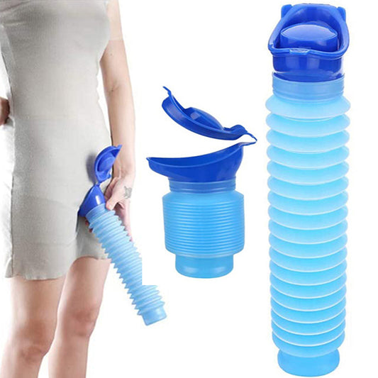 2 X 750ML Outdoor Portable Male Female Shrinkable Urinal
