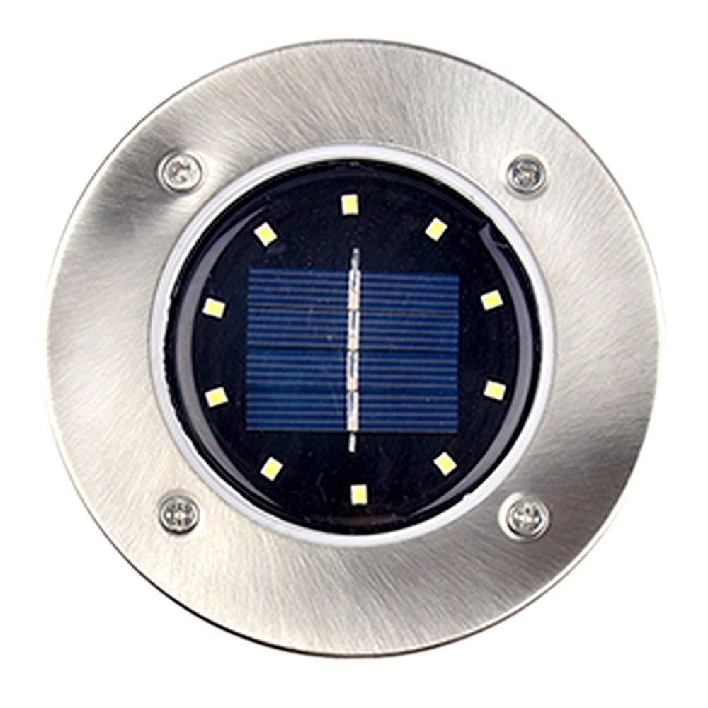 8Pcs 10LEDs Solar Ground Lights Garden Yard Decor Warm Lights