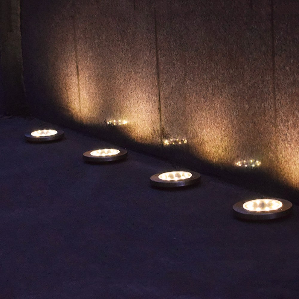 4Pcs 10LEDs Solar Ground Lights Garden Yard Decor Warm Lights