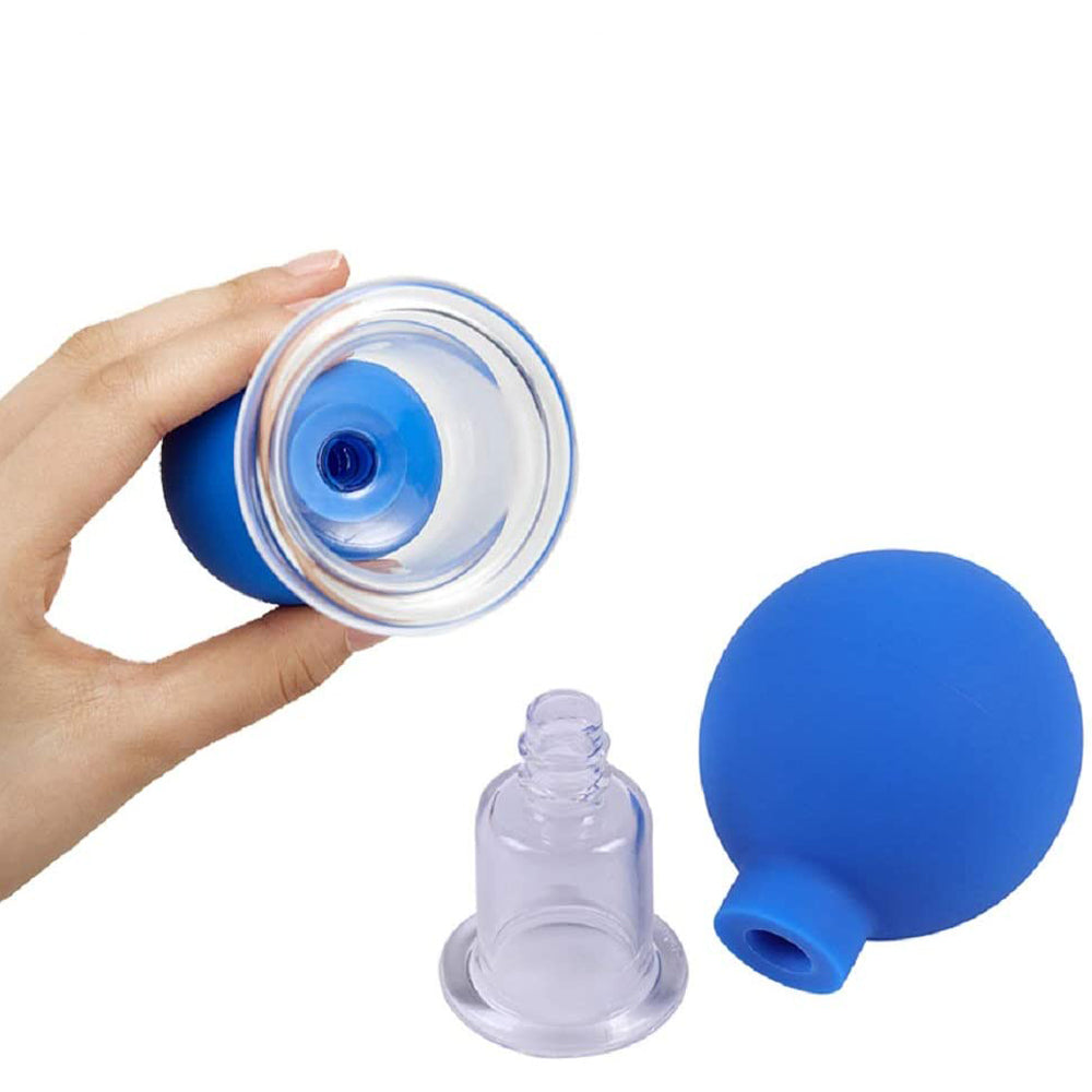 2X 4Pcs Facial and Body Cupping Therapy Set Blue Green