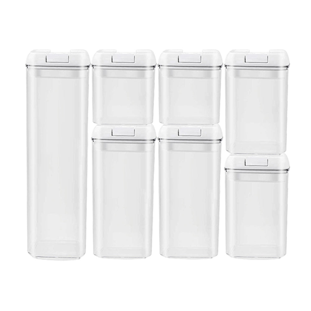 7Pcs Home Kitchen Airtight Food Storage Containers Set with Labels and Marker