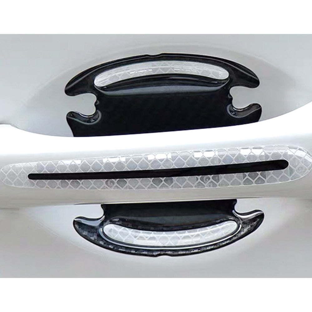 16Pcs Car Door Handle Reflective Sticker Car Decor Red White