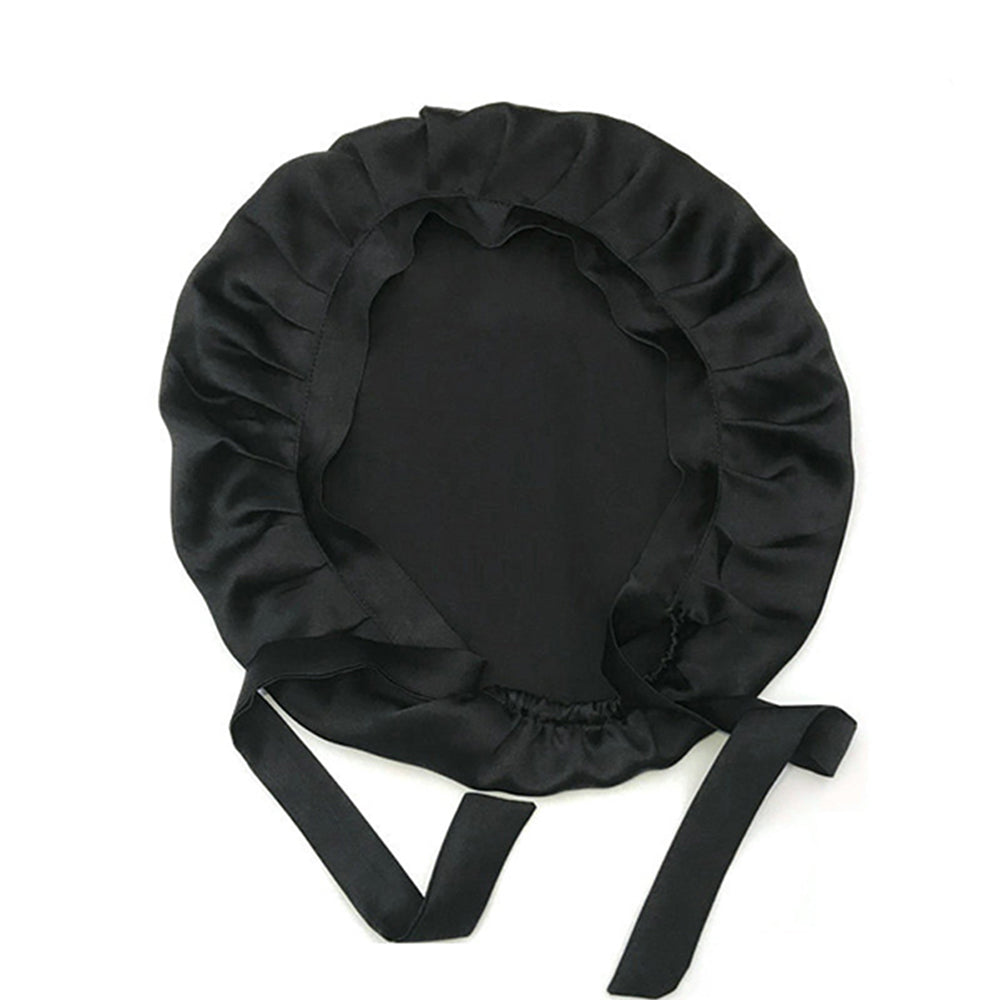 2 X Black and Pink Women's Mulberry Silk Turbans