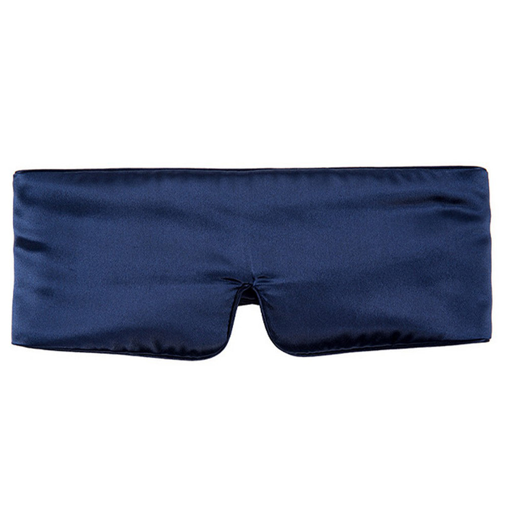 2 X Peacock Blue and Navy Mulberry Silk Eye Masks