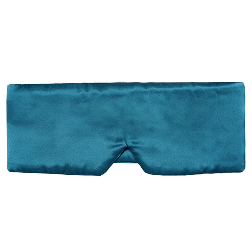 2 X Peacock Blue and Navy Mulberry Silk Eye Masks