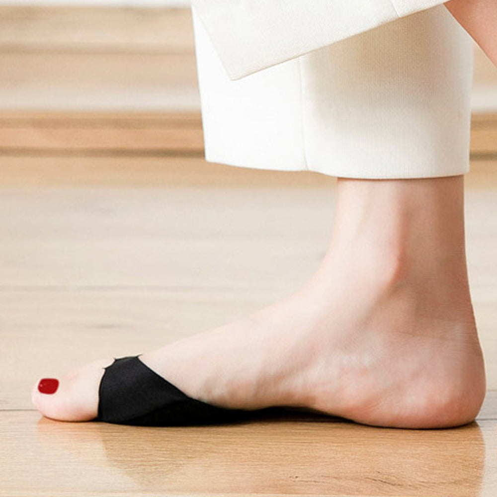 2 Pairs Black Nude Women's Metatarsal Cotton Pads Feet Mats