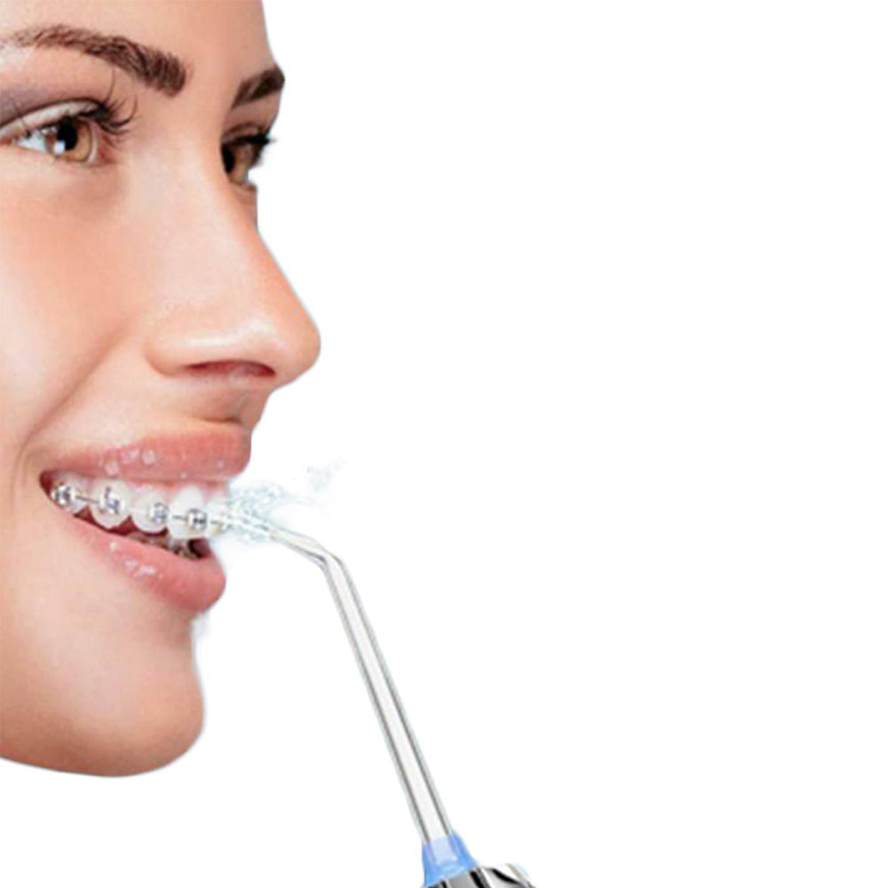 Electric Cordless Water Flosser with Four Nozzles White